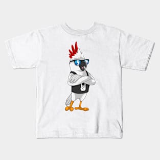 Parrot as Musician with Sunglasses Kids T-Shirt